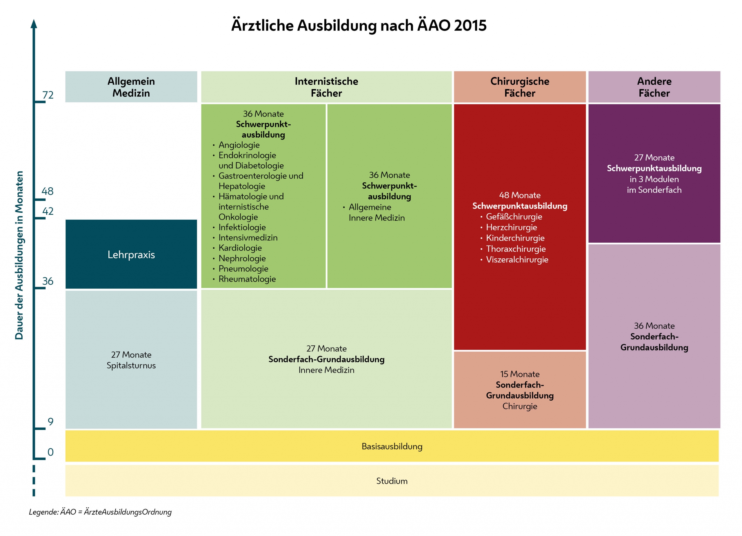 Grafik - Ärtzliche Ausbildung nach ÄAO 2015